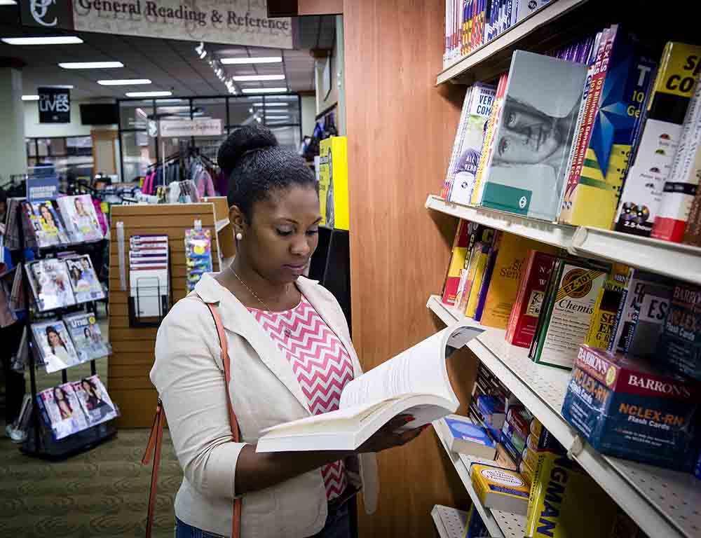 Student at Bookstore