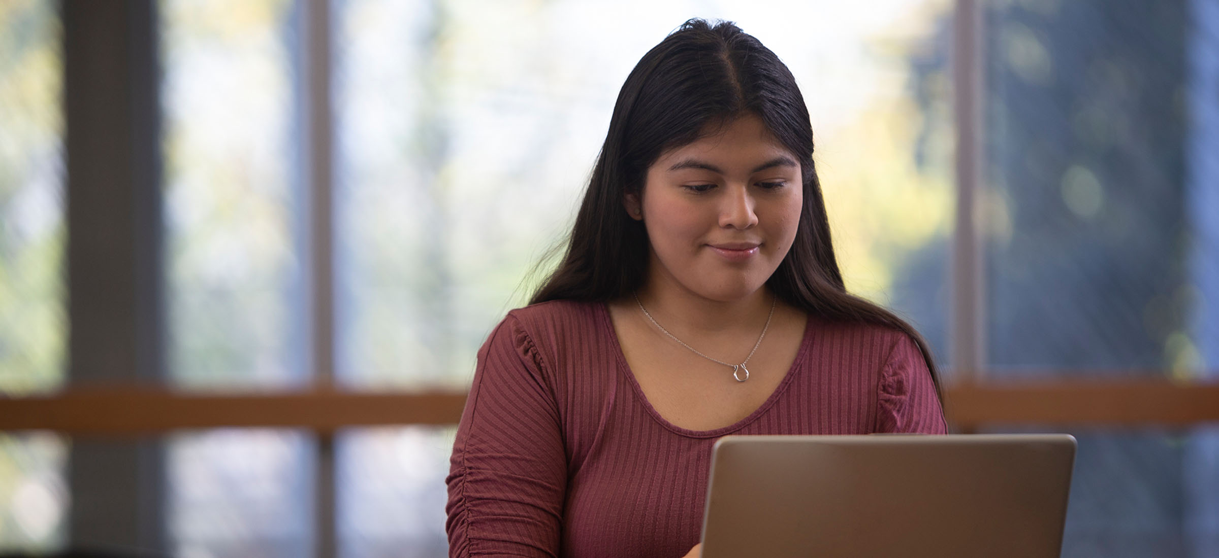 Student Studying on Laptop