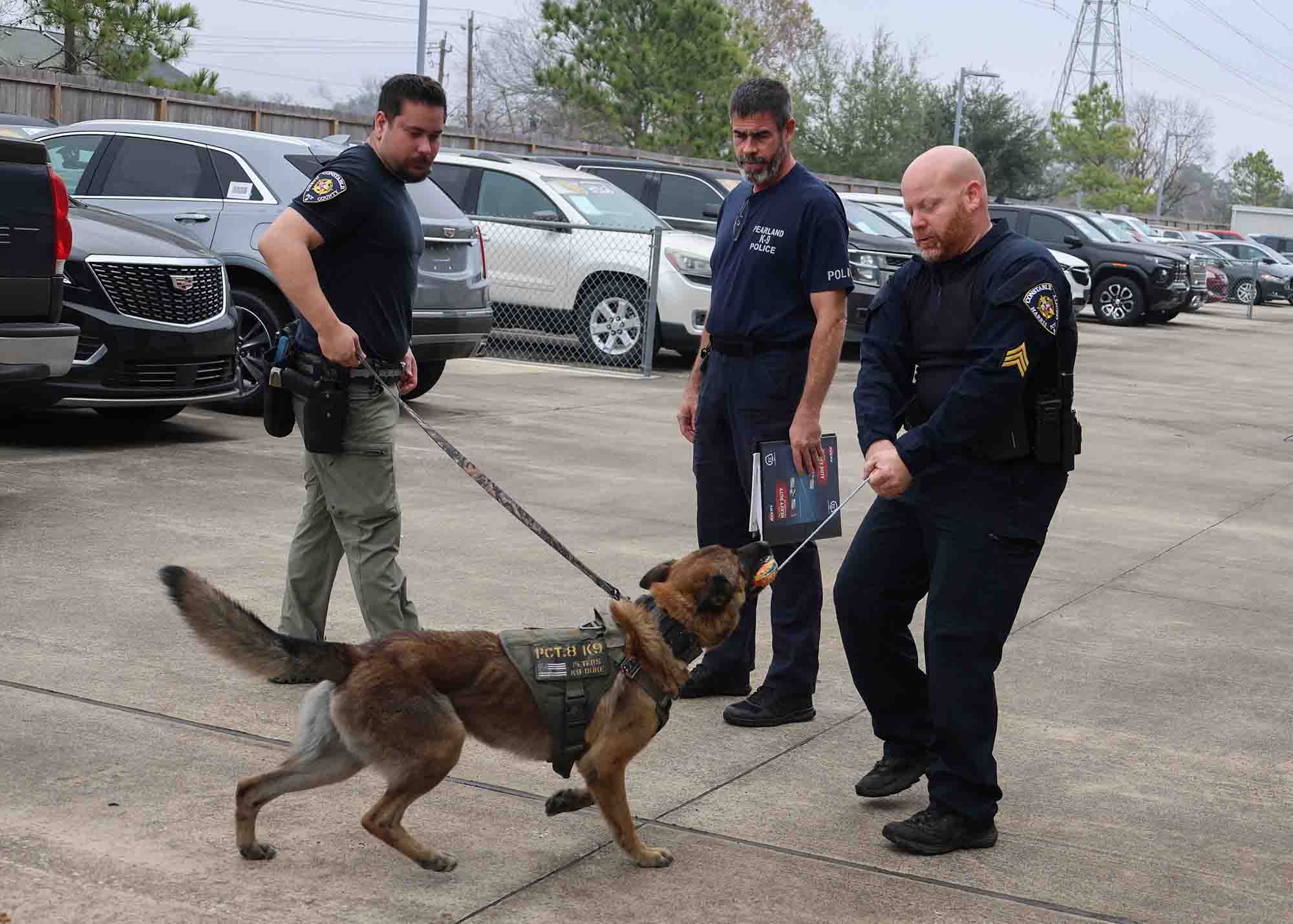 Wayne Gerrish oversees K-9 training. 